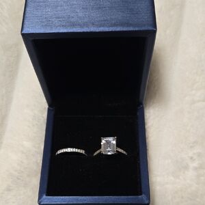 Elegant S925 Silver Women's Ring Set